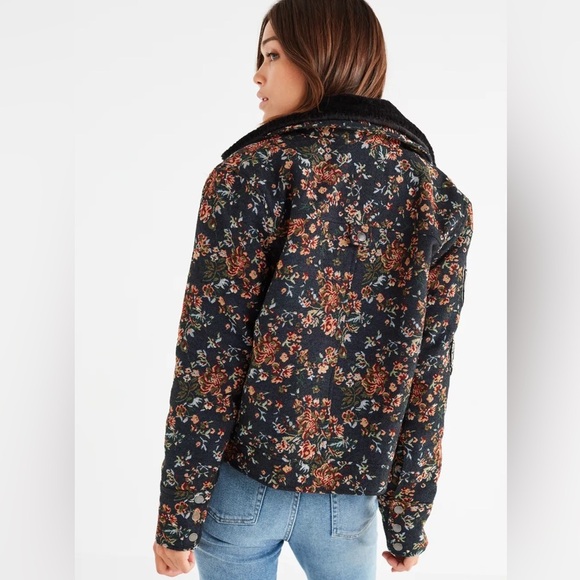 BlankNYC Tapestry Flight Jacket Size S Urban Outfitters - Picture 3 of 10